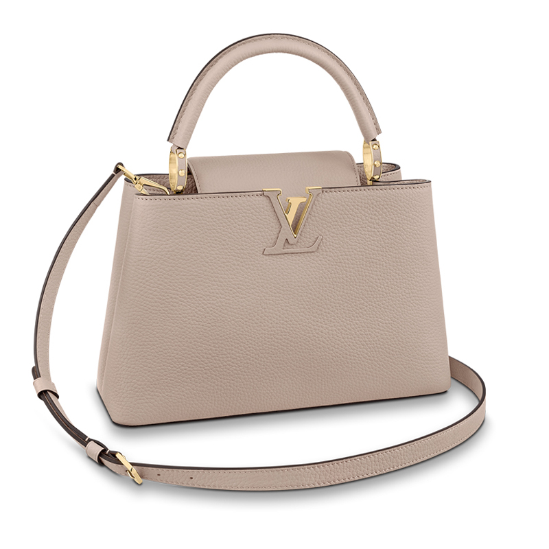 Louis Vuitton CAPUCINES MM Handbag M42253 Galet Gray